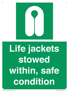 Life jackets stowed within